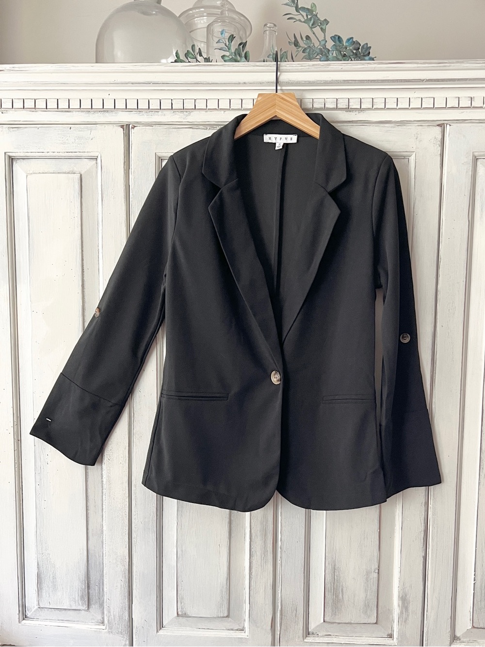 NWT HYFVE One-Button Blazer in Black